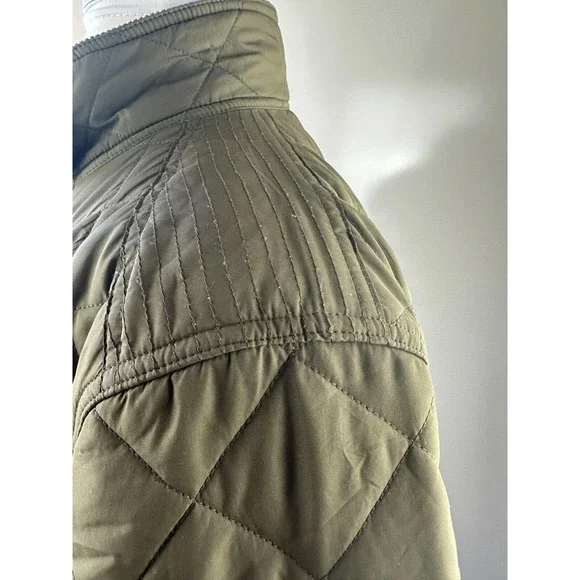 Lauren Ralph Lauren Quilted Barn Field Jacket Coat Zip Snap Green Plus Size 3X - Picture 7 of 15